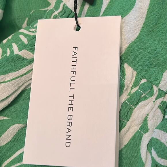 NWT Faithfull the Brand Taormina El Marsa Print Midi Dress Tropical Size USA 10 - Picture 3 of 10